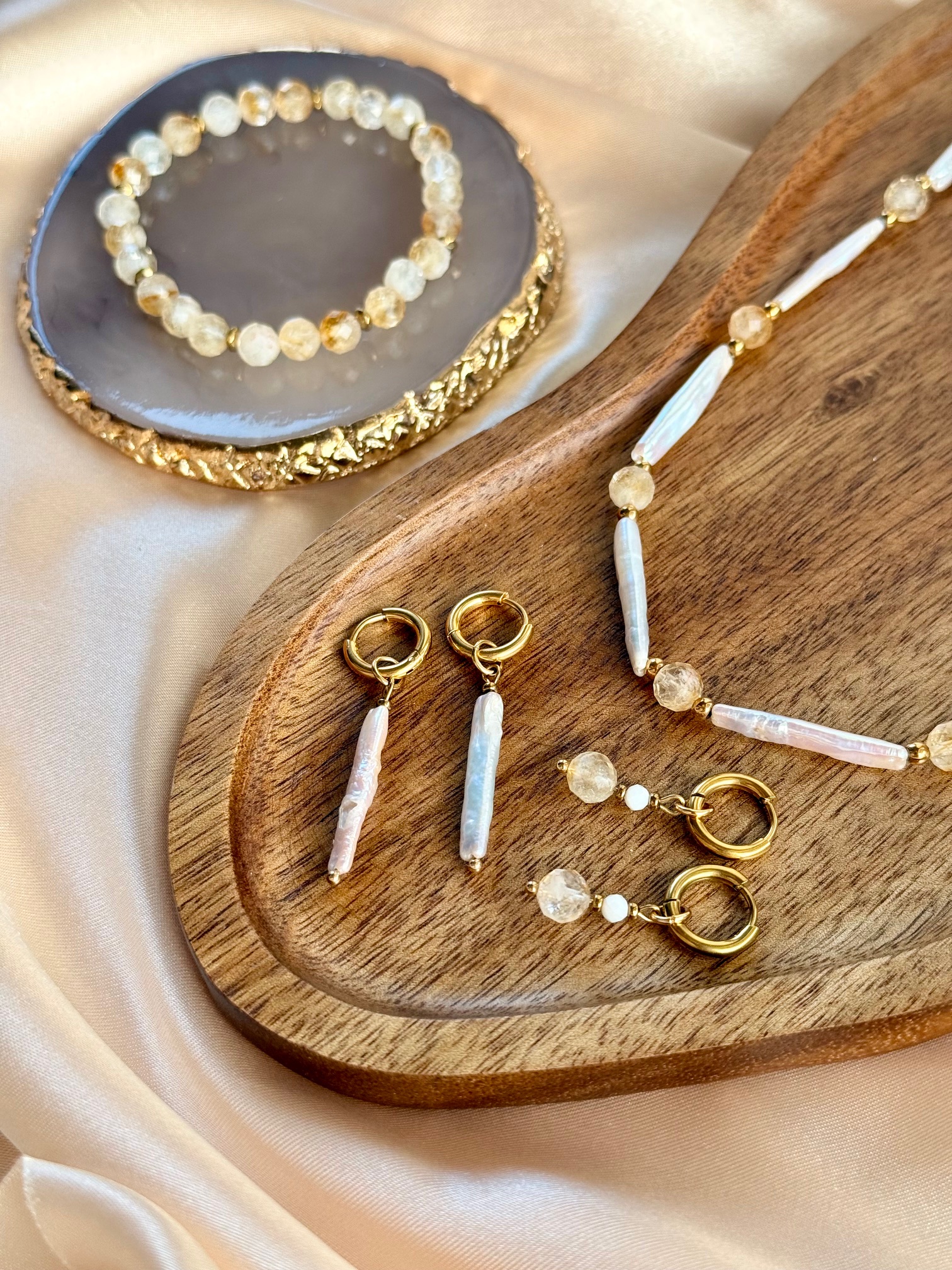 Kolczyki Vogue cytryn