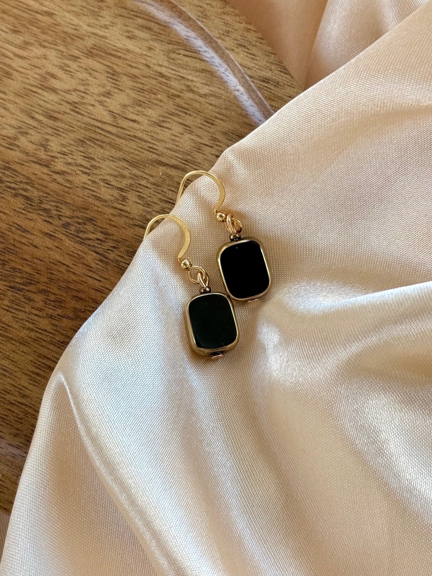 Kolczyki Czerń Retro Glass