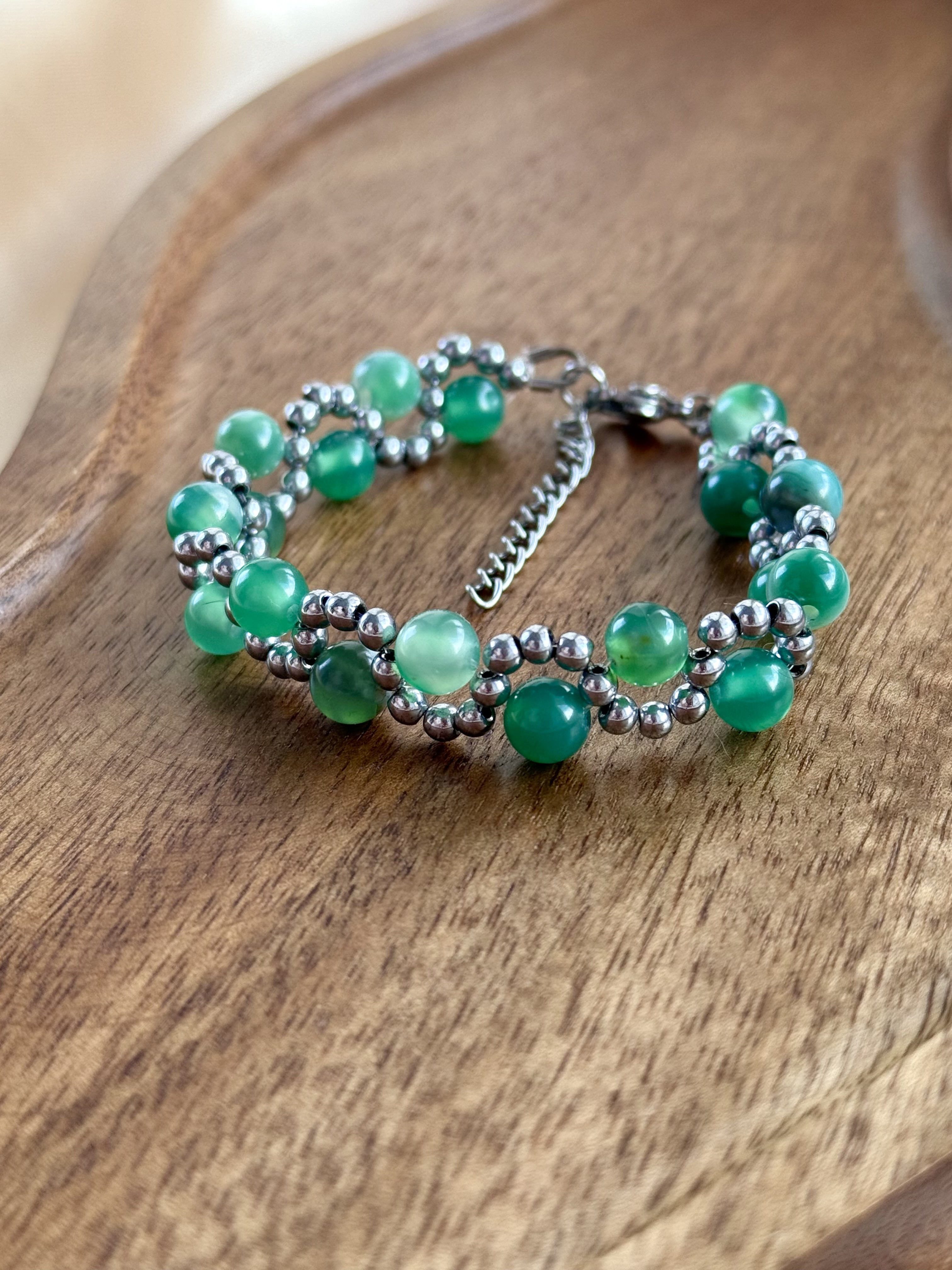 Bransoletka sploty Agat pasiasty