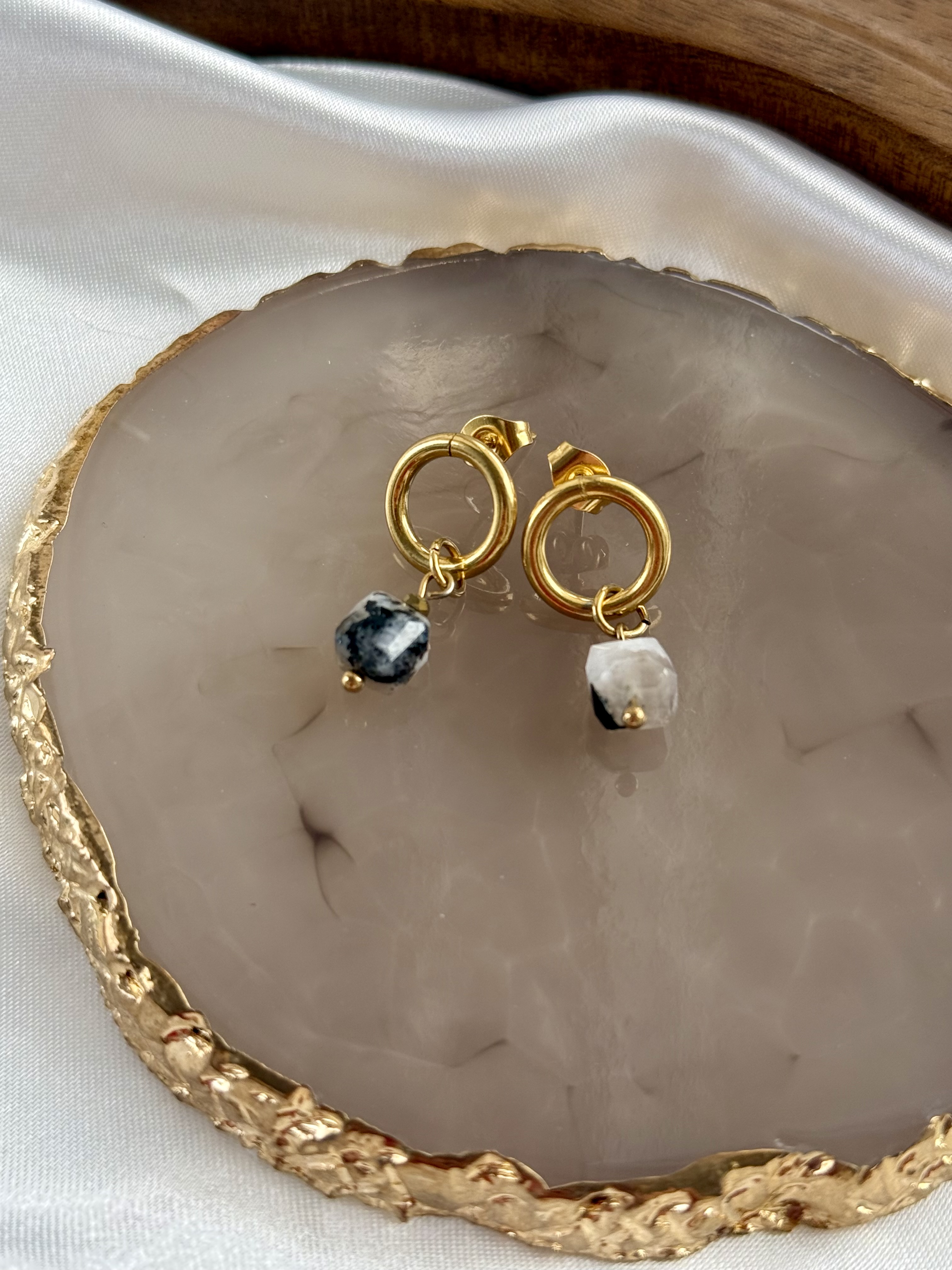 Kolczyki kostka księżyc