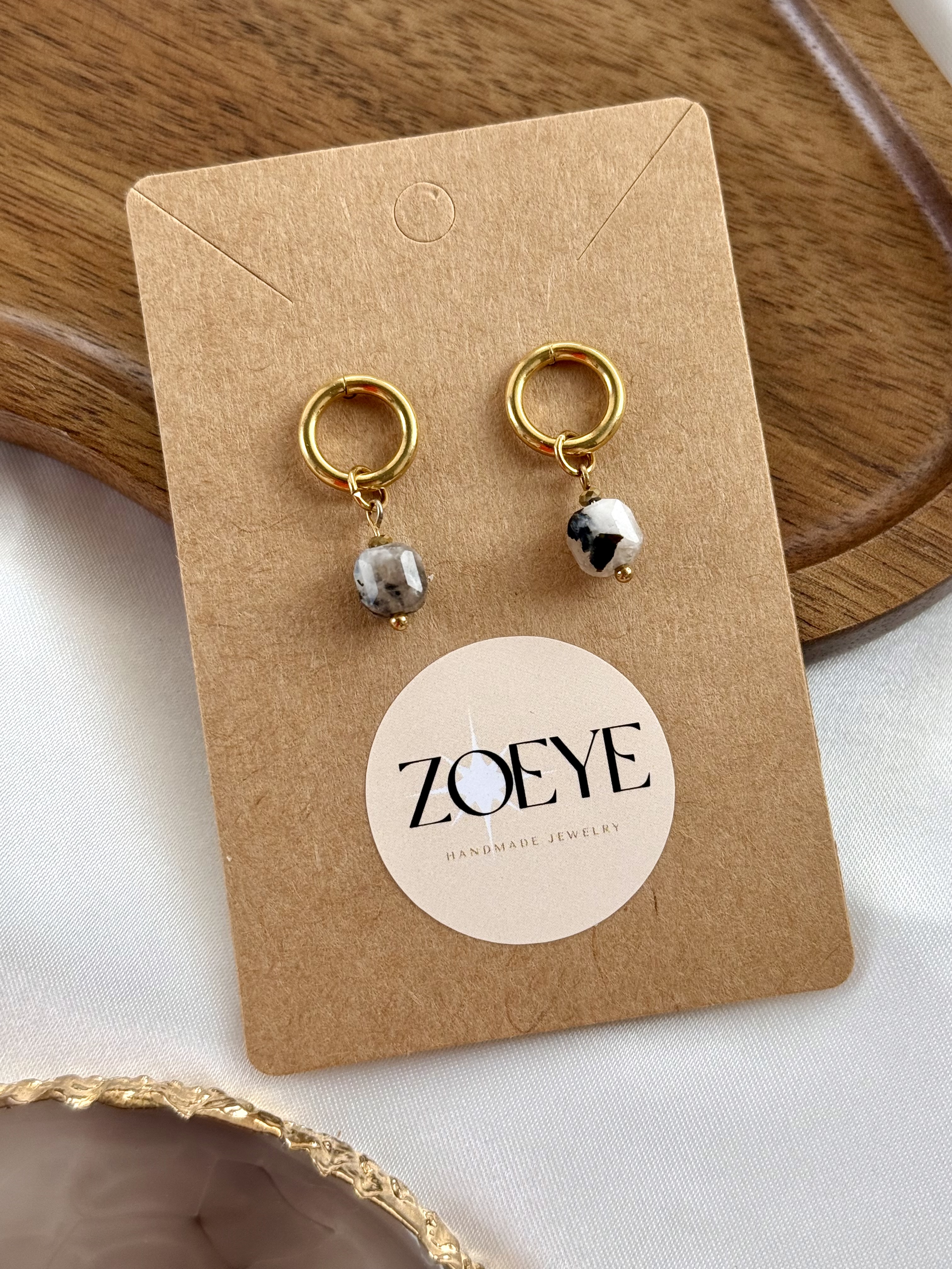 Kolczyki kostka księżyc