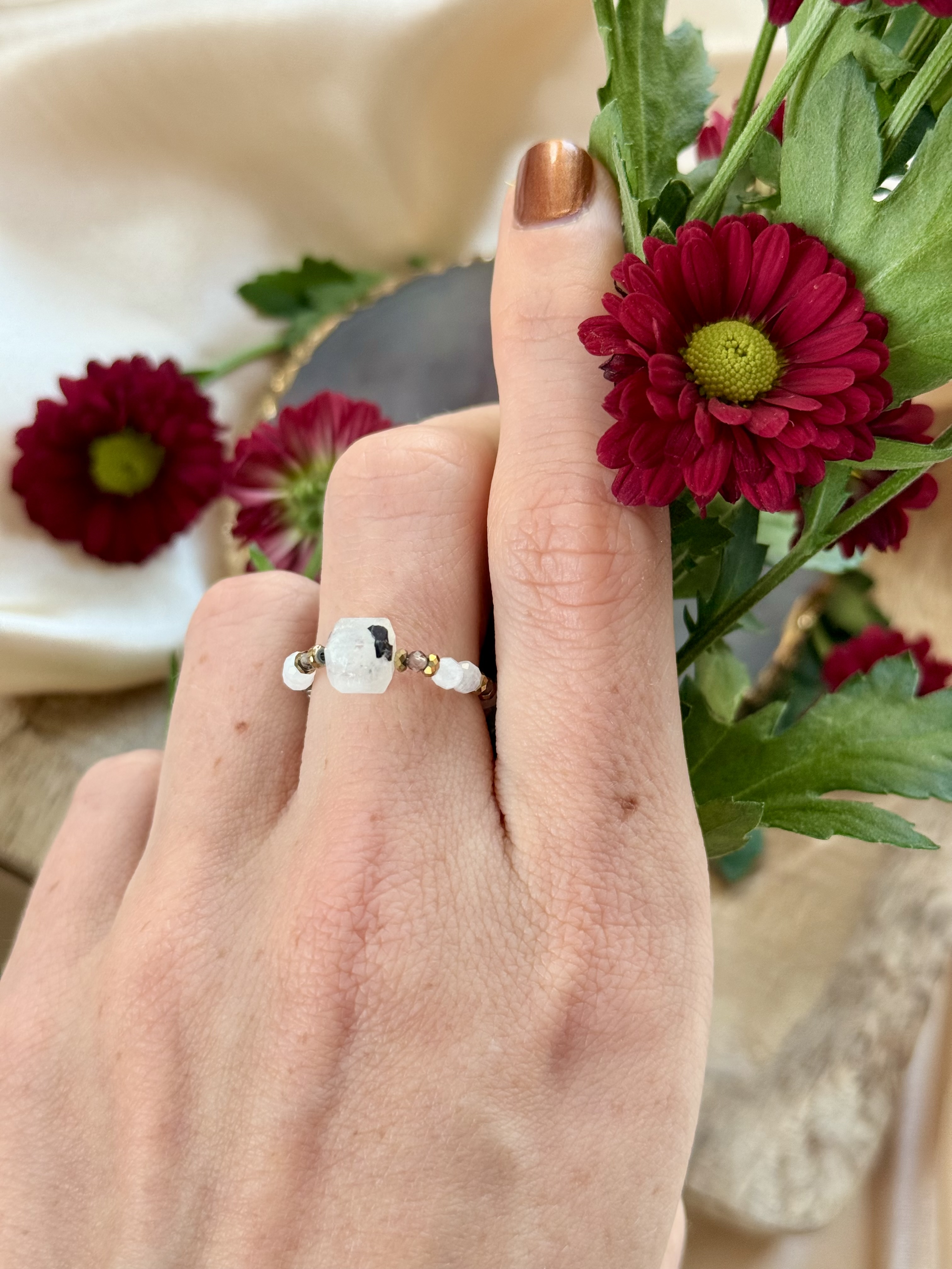 Pierścionek Kamień Księżycowy